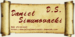 Daniel Šimunovački vizit kartica